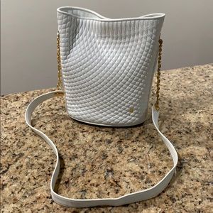 Bally vintage white leather bag